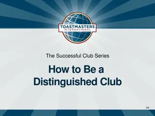 A Guide to Achieving Distinguished Club Status in Toastmasters