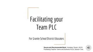 Effective Strategies for Facilitating Teacher Teams in PLCs