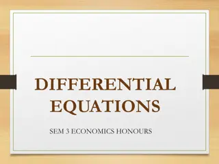 Differential Equations in Economics Honours