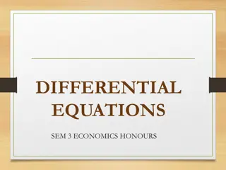 Understanding Differential Equations in Economics Honours