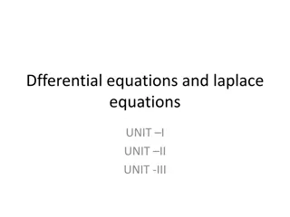Introduction to Differential Equations and Laplace Equations