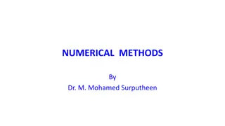 Numerical Methods and Errors in Computation