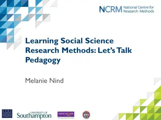 Exploring Pedagogy in Social Science Research Methods