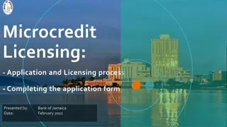 Microcredit Licensing Application Process by Bank of Jamaica