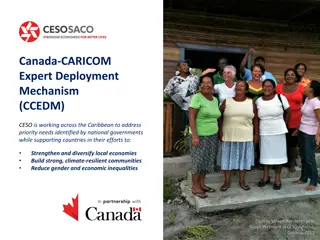 Canada-CARICOM Expert Deployment Mechanism (CCEDM) by CESO in the Caribbean