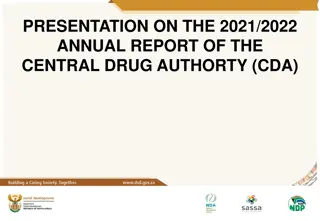 Presentation on Central Drug Authority's 2021/2022 Annual Report