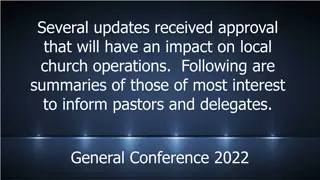 Key Updates Impacting Local Church Operations