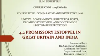 Promissory Estoppel in Comparative Administrative Law