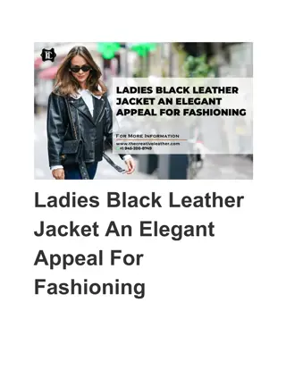 Ladies Black Leather Jacket An Elegant Appeal For Fashioning