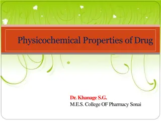 Physicochemical Properties of Drugs