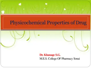 Understanding Physicochemical Properties of Drugs