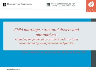 Child Marriage: Gendered Constraints and Alternatives