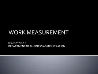 Work Measurement Techniques in Manufacturing