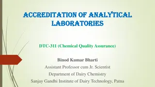 Laboratory Accreditation of Analytical Laboratories