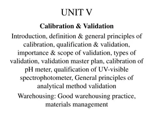 Principles of Calibration, Validation, and Warehousing in Pharmaceutical Quality Assurance