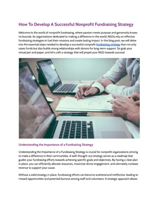 How To Develop A Successful Nonprofit Fundraising Strategy