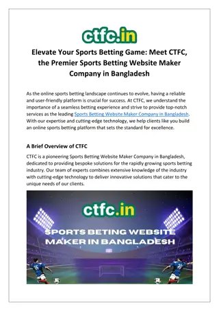 Sports Betting Website Maker Company in Bangladesh