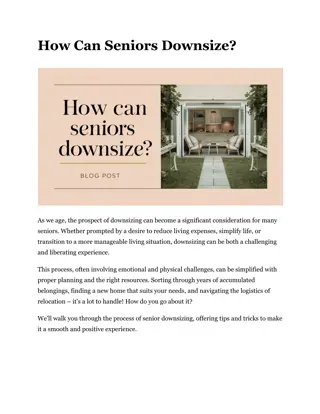 How Can Seniors Downsize?