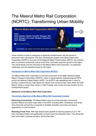 The Meerut Metro Rail Corporation (NCRTC)_ Transforming Urban Mobility