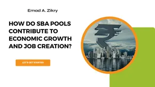 How do SBA Pools contribute to economic growth and job creation