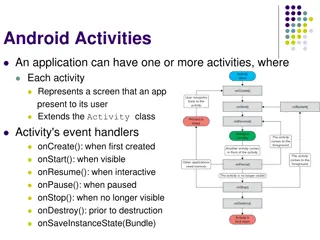 Android Activities and State Management