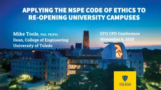 Applying the NSPE Code of Ethics to Re-Opening University Campuses