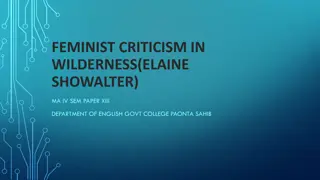 Feminist Criticism in the Wilderness by Elaine Showalter - Analysis