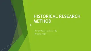 Historical Research Methods