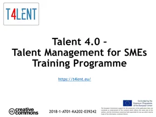 Talent 4.0 Management for SMEs Training Programme Overview