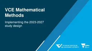 Implementing the VCE Mathematical Methods 2023-2027 Study Design