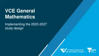 General Mathematics Study Design 2023-2027 Overview