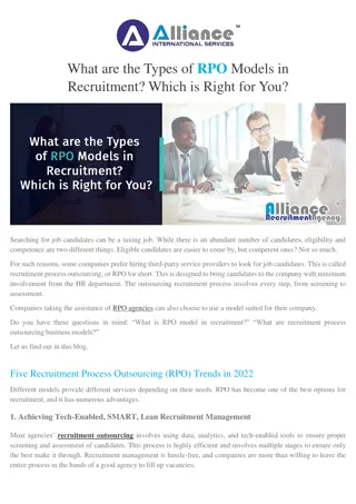 What are the Types of RPO Models in Recruitment Which is Right for You