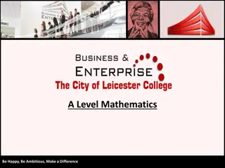 A Level Mathematics at The City of Leicester College