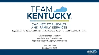 Kentucky Department for Behavioral Health Overview