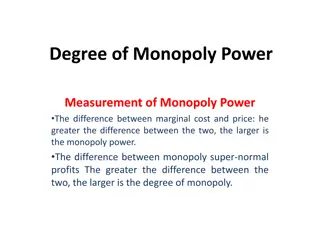 Monopoly Power and Regulation in Economics