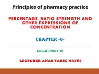 Pharmacy Concentration Expressions Explained