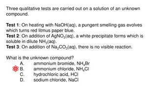 Qualitative Analysis Experiments and Bond Enthalpy