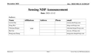 IEEE 802.11-21/2011r0 Sensing NDP Announcement Overview