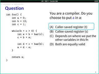 RISC-V Function Calls