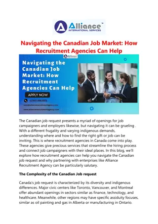 Navigating the Canadian Job Market: How Recruitment Agencies Can Help