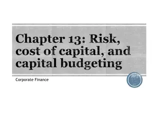 Risk, Cost of Capital, and Capital Budgeting in Corporate Finance