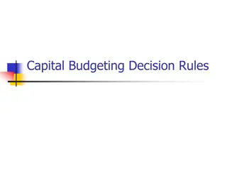 Essential Capital Budgeting Decision Rules