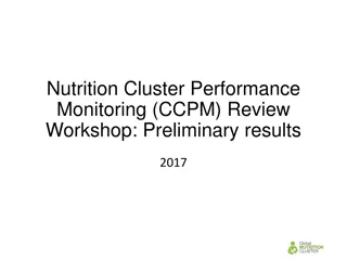 Nutrition Cluster Performance Monitoring (CCPM) Review Workshop Preliminary Results 2017