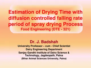 Estimation of Drying Time in Spray Drying Process: Diffusion and Falling Rate Periods