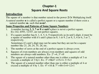 Exploring Square Numbers and Pythagorean Triplets