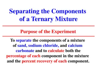 Separating Components of Ternary Mixtures: Experiment and Methods