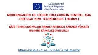 Modernisation of Higher Education in Central Asia through New Technologies