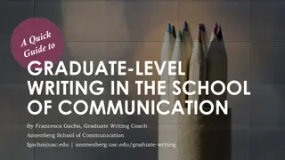 Graduate-Level Writing in Academic Communication