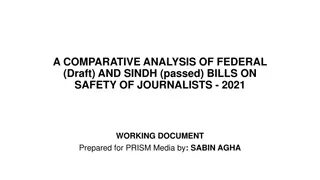 Comparative Analysis of Federal and Sindh Bills on Safety of Journalists - 2021