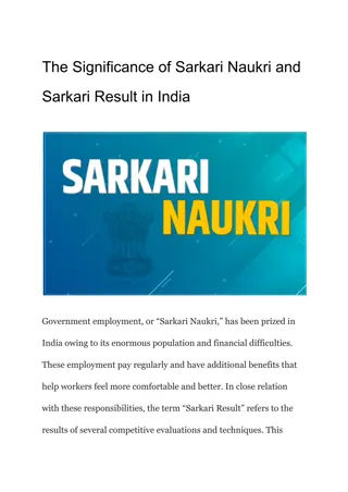 The Significance of Sarkari Naukri and Sarkari Result in India